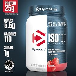 Dymatize ISO 100 Strawberry 650 gm, 20 Servings
